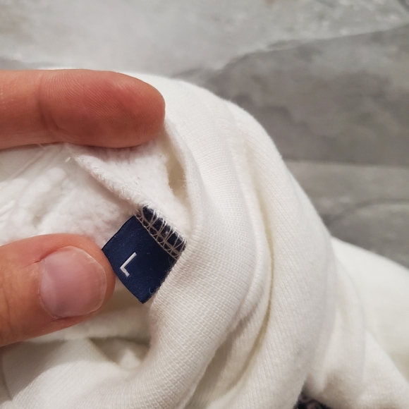 Vilebrequin White Men's Long Sleeve Cotton Crewneck Sweater. Embroidery. L. - Picture 8 of 10